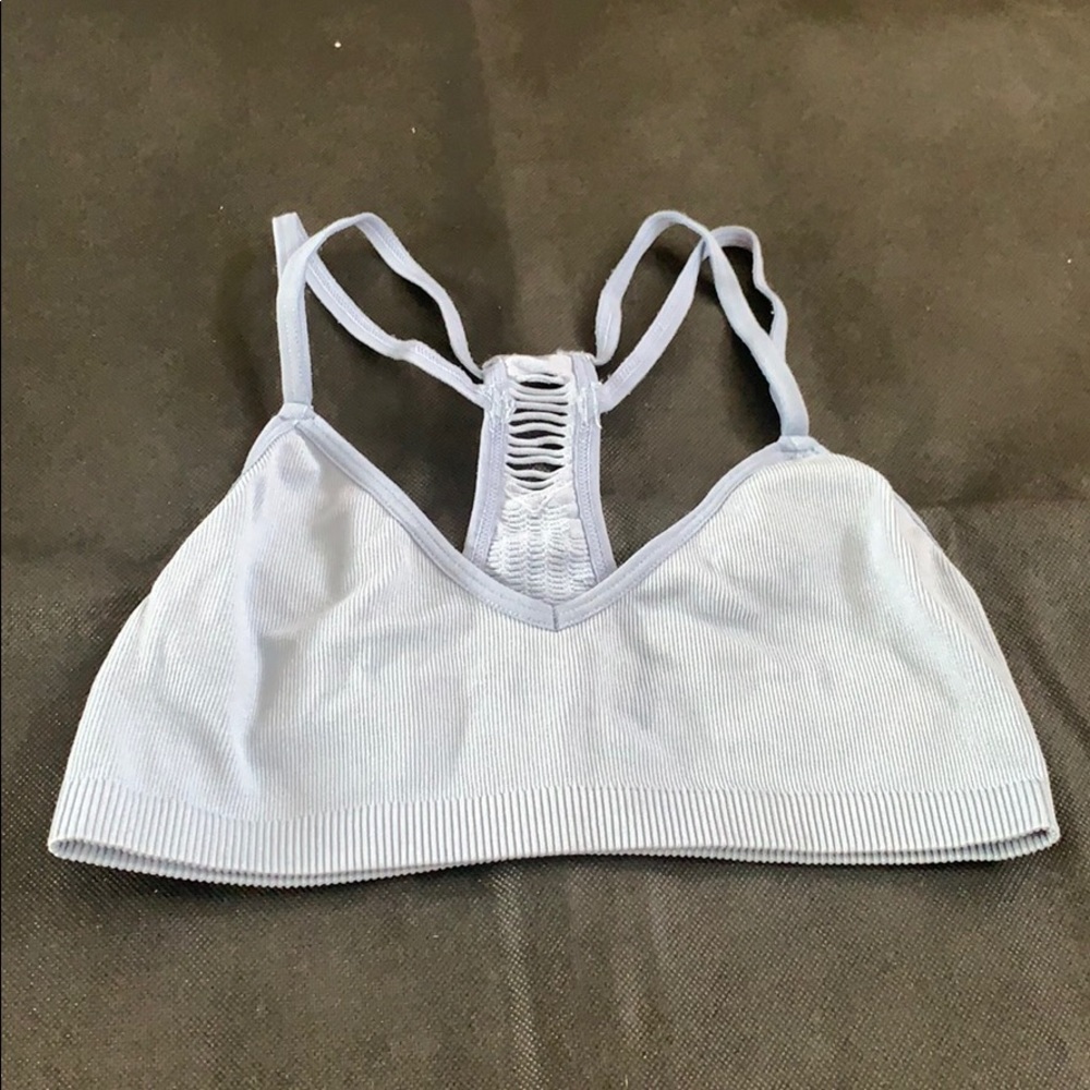 BLUE BRALETTE TOP DISTRESSED BACK SMALL